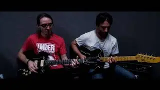 Strangers Things Theme double guitar #strangerthings #themesomg #vecna #theupsidedown  #guitarcover