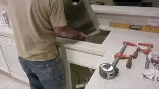 How to install White Quartz Countertops.  MSI - Iced White - Kitchen remodel
