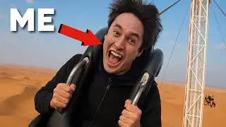 Trying the CRAZIEST RIDE in a Chinese Desert Theme Park
