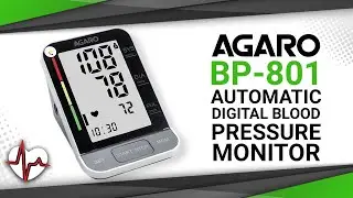 AGARO Automatic Digital BP Monitor BP-801, 240 Memory, Talk function, Batteries Included