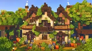 Minecraft 🌿 Dark Oak Cottage Tutorial | Mizuno's 16 Craft Resource Pack