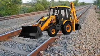 JCB vs Train | Jcb tries to stop train Train simulator Jcb Play