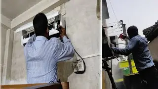 Finally ajke new AC er first servicing ta hoye gelo||Ac service at home near me||