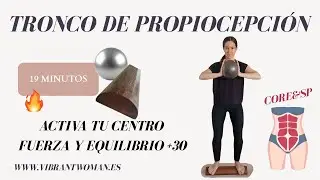 Activa tu Core y suelo pélvico | Rutina con pelota y tronco de propiocepción. ENTRENA PERIMENOPAUSIA