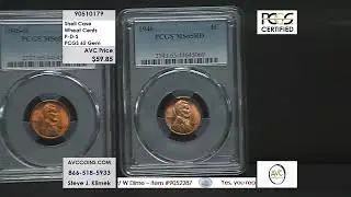 Shell Case Wheat Cents - P-D-S - PCGS 65 Gem