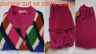 Uni kurti se paint bnaye cutting and stitching #fashiondesign #craft # #craftdesign #trendingvideo 
