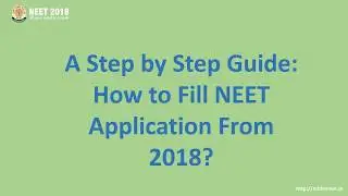 How to Fill NEET Application Form?
