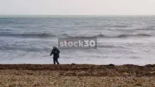View Of Ocean At Greenhill Beach, Weymouth Bay, Dorset, UK