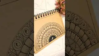 Super easy Half Mandala for beginners ˚˖𓍢🌷✧˚.🎀#art #drawing #mandala #mandalaart #easy #ytshorts