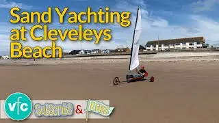 Sand Yachting on Cleveleys Beach north of Blackpool