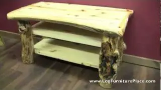 Подставка под телевизор Aspen Lodge Log от LogFurniturePlace.com