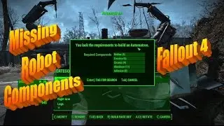 Отсутствующие компоненты для создания роботов в дополнении Automatron для Fallout 4