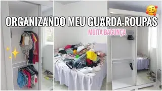 ORGANIZANDO MEU GUARDA-ROUPAS novoo🤩💖 morando sozinha