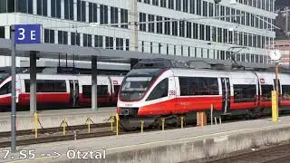 Züge im Bahnhof von Innsbruck