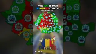 How flat is your Romanian county? #shorts #europe #geography #mapping #romania #mapper