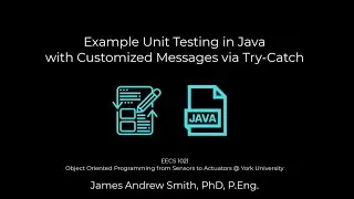 Example Unit Testing in Javawith Customized Messages via Try-Catch