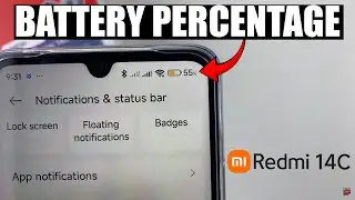 How To Show / Hide Battery Percentage On Redmi 14C