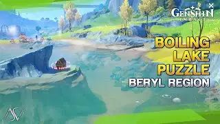 Boiling Lake Puzzle (Chests, Achievement & Hydroculus) - Beryl Region | Genshin Impact