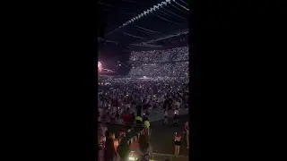 Travis Kelce wipes tears from face during Taylor Swift concert