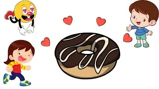 Cute food art |Donut-themed artwork |Easy drawing #kidsdrawing #drawing #draw#howtodraw#donut#4kids