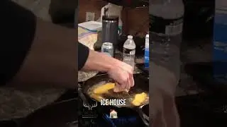 Ice House Walleye Cheeks: Cabin Cooking & Crane Hunt Memories! #shorts