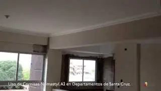 Instalaci&oacute;n de Cornisas Nomastyl A1 en Santa Cruz, Bolivia