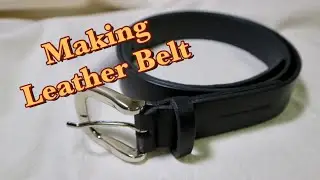 Leather craft making bullhide leather belt / 가죽공예 통가죽 벨트 만들기