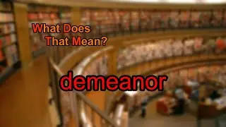 What does demeanor mean?