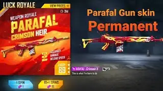 I Got New Weapon Royale Gun Skin Permanent | New Parafal Crimson Heir Gun Skin.