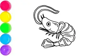 Draw S to Shrimp 🦐 easy drawing step by step for kids #kids #easydrawing #stepbystep #shrimp