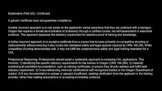 Oregon  Concealed Handgun License  CHL  Exam Free Practice Test And Answers Updated
