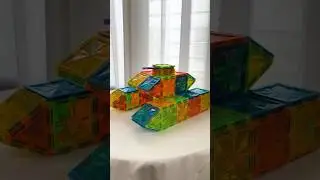 Magnetic tiles build ideas | how to build a tank
