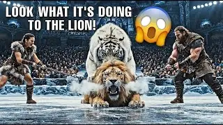 🦁⚔️ White Tiger vs Lion King in the Frozen Arena | Wild Animal Fight for Survival