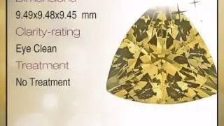 Exceptionally Bright Stone! Fantastic Unheated Yellow Green Grossular Garnet Gem, Trillion Cut, 3.28