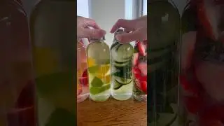 *ASMR* FRUIT INFUSED WATER BOTTLES REFILL!! #satisfying #restock #asmr #fruitinfusedwater #amazon