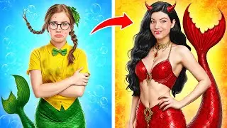 От Русалки до Темного Вампира | Экстремальное Преображение Челлендж от Multi DO Girls