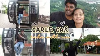 Cable Car Ride With Me | Sentosa Island Tour | Singapore Rope Car | Siloso Beach | Couple Tamil Vlog