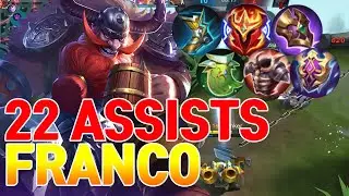 FRANCO 22 ASSISTS - REAL PLAY - TANK GUIDE - FRANCO HIGHLIGHTS [RANKER TV] [MLBB]