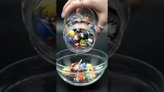 Anime Toy Drop in Glass Bowl | Satisfying Sound & Visuals