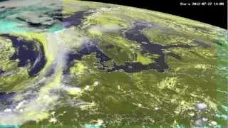 Weather over the Scandinavian Peninsula, France, Germany, Belgium, Netherlands, Poland - Summer 2012