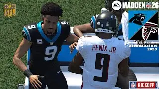 Madden 26 Atlanta Falcons vs. Carolina Panthers WEEK 3 Simulation 53-MAN ROSTER 2025 PS5 Game Play