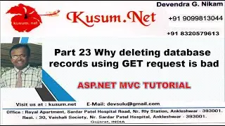 Part 23 Why deleting database records using GET request is bad || ASP.NET MVC TUTORIAL