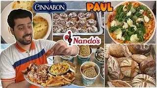 Trying Popular International Food Chains in Delhi || Cinnabon,Nandos,Paul etc