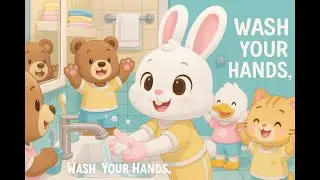 Wash Your Hands, Little One! 🫧🐰 | Cute Kids Handwashing Song | Cartoon TV-0209