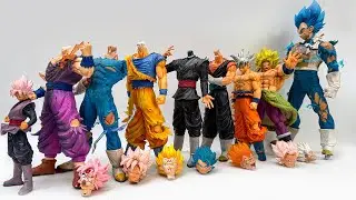 Dragon Ball Action Figures Collection with Super Saiyan Forms: Vegito, Gogeta, Goku Black & Broly