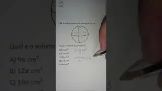C&aacute;lculo do volume de uma esfera