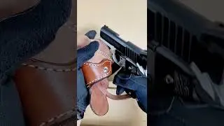 Azula Gun Holsters Lined Cross Draw Carry Safety Strap Holster For Colt 1911 9mm, .45 ACP Pistol