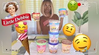 Honest review / lil Debbie ice cream / all 7 flavors 🍨🤤( MUST WATCH )