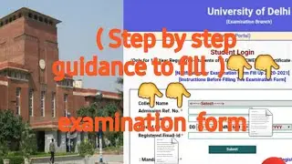How to fill march examination form du  | du obe exam march 2021 | step by step guidance must watch