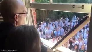 400 Students Sing To Teacher Battling Cancer